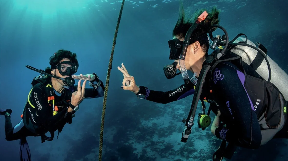 My first diving training!